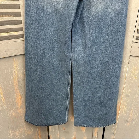 Reformation Dree Belted Baggy Wide Leg Jeans Sz 27 - Picture 14 of 15